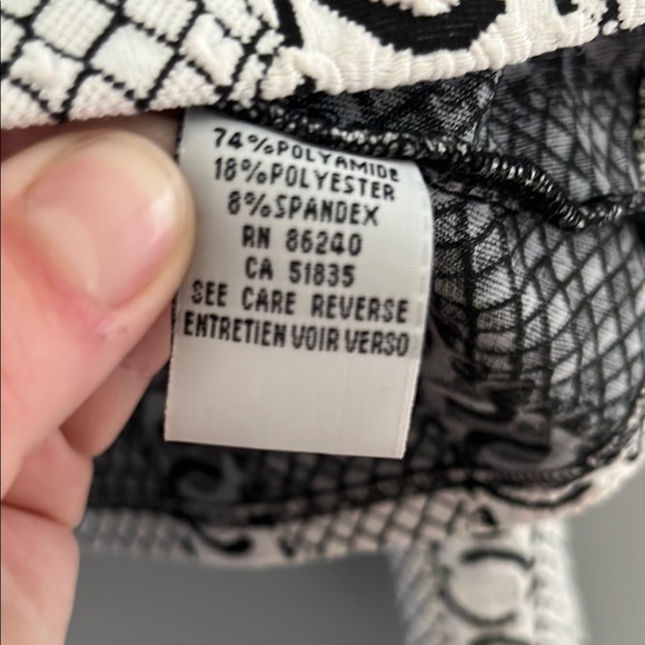 Ravel Black and White Blazer with Bold Monogram Pattern - Picture 6 of 8